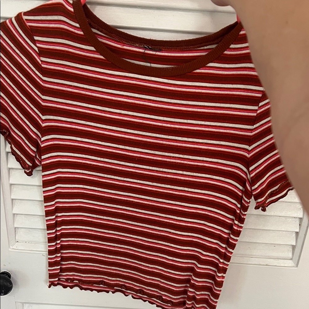 Wild Fable Red and White Striped Tee